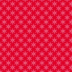 CHRISTMAS SNOWFLAKES RED PINK GOLD