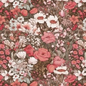 Dusty Rose Flower carpet