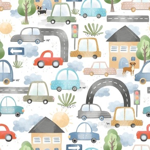 Kids Car Fabric - large scale