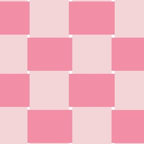 Check Basket Weave -Piglet Pink and Pink Candy  - large Checkerboard