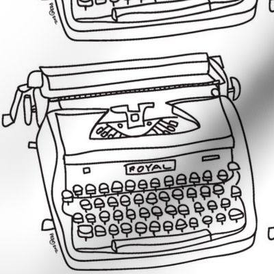 Royal Typewriter (black & white)