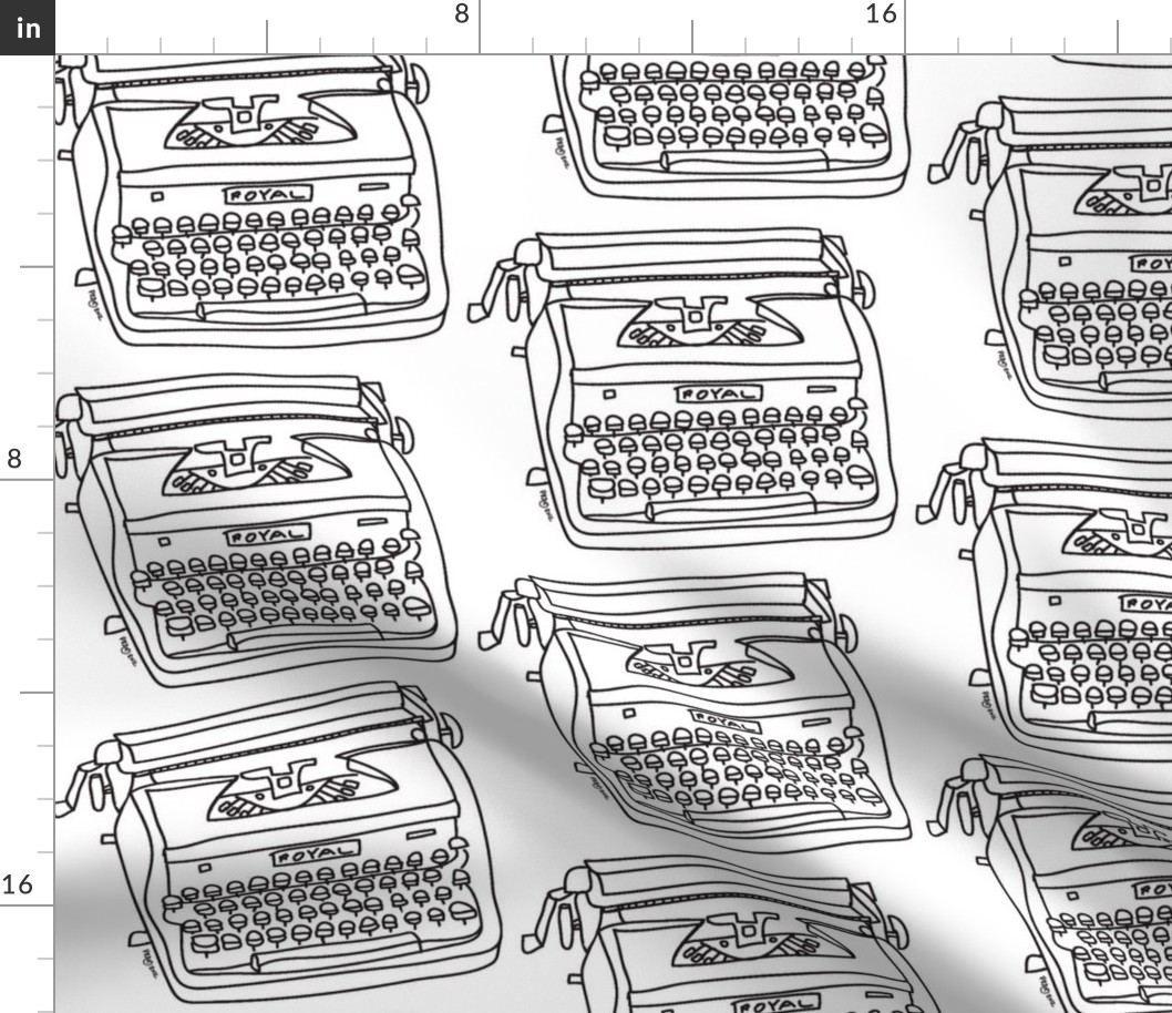 Royal Typewriter (black & white)