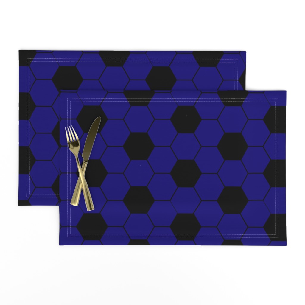 Soccer Ball (Black and Blue)