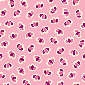 Simple Allover Buttercup Motif in Pink