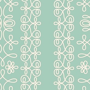 Mint Green Swirled Passementerie