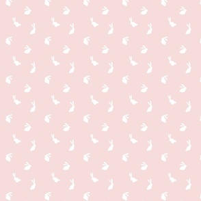 3.5" // small // Scattered Bunnies // pink, white, rabbit, easter, hare, spring, piglet