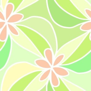 y2k flower swirl  green
