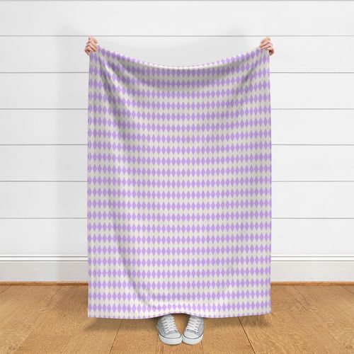 Harlequin rustic diamond lavender purple and ivory beige by Jac Slade