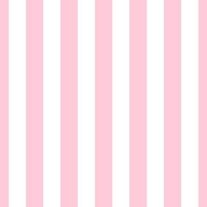 Baby Pink and White Vertical Stripes