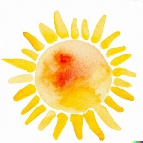 Watercolor of the Sun