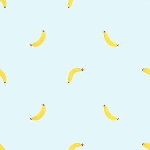 Bananas blue background