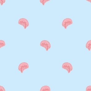 Brains blue background