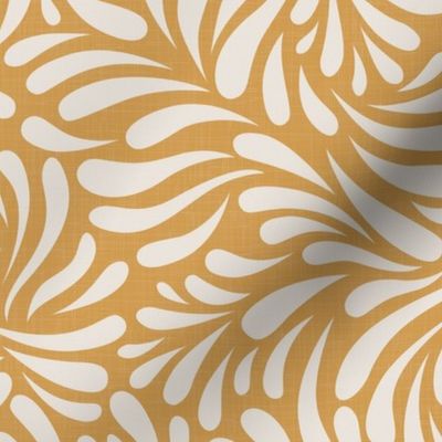 Abstract Petals on Golden Yellow / Large