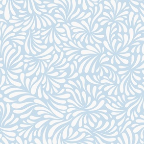 Abstract Petals on Baby Blue / Large