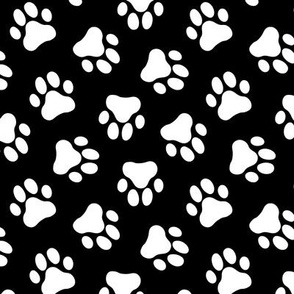 black dog paw print fabric,pet fabric, dog fabric