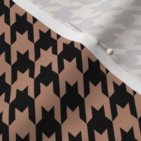 Houndstooth brown and Black minimalist pattern