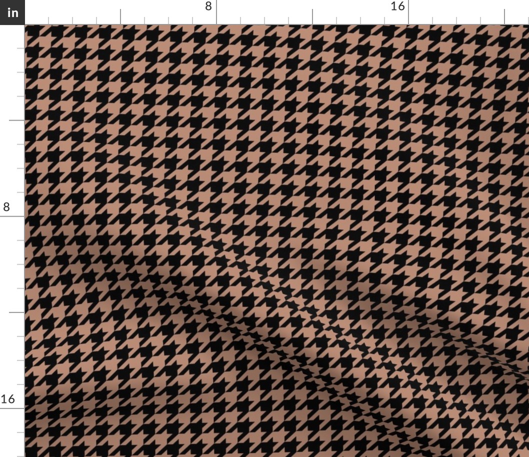Houndstooth brown and Black minimalist pattern