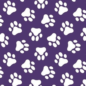 purple dog paw print fabric,pet fabric, dog fabric