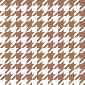 Houndstooth brown and white minimalist pattern