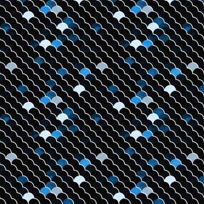 Fish Scale Pattern - Japanese Night / Medium