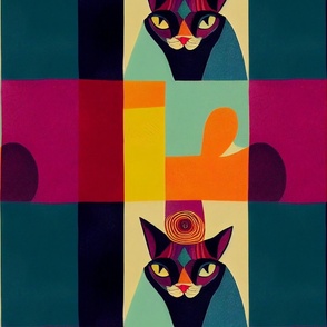abstract cat pattern