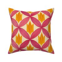 deco pink and gold palm