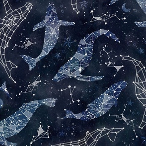 Whale constellations lighter extra large