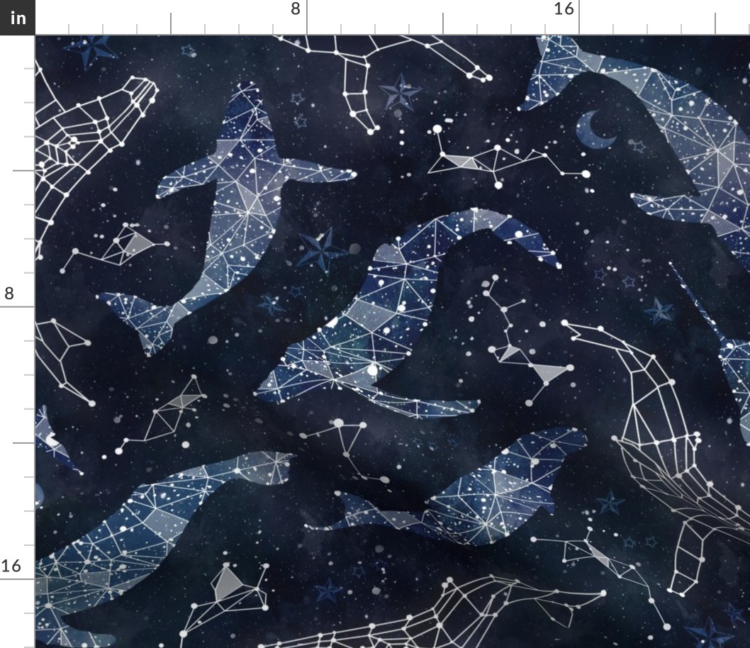 Whale constellations lighter extra large