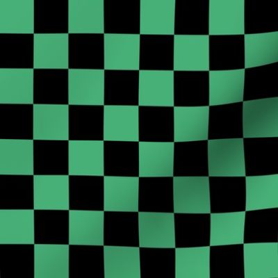 Demon Killer Anime Manga  Green and Black Checkered