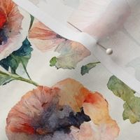 Poppy watercolor splatter