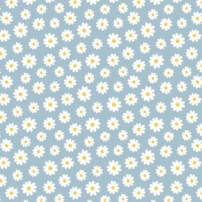 White Daisy Flowers without outline on nordic - tiny scale