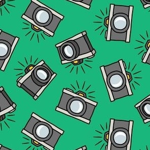 Cameras - retro camera - photography - green - LAD23