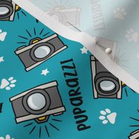 Puparazzi - Dog camera paw prints - teal - LAD23