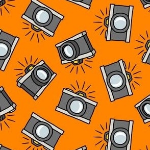 Cameras - retro camera - photography - orange - LAD23