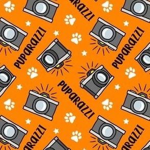 Puparazzi - Cameras Paw Prints - orange - LAD23