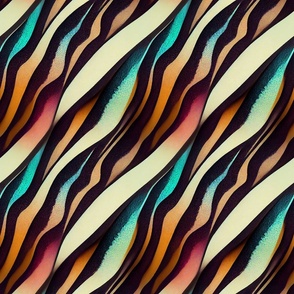 Surreal Zebra skin in psychedelic colors