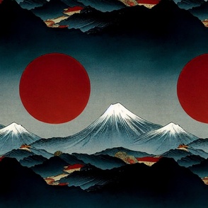 yoshitoshi inspired red sun