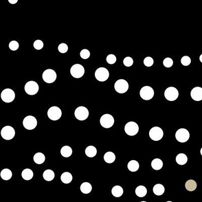 Twinkle Lights - Geometric Polka Dot Stripe Black White and Beige - Jumbo Scale