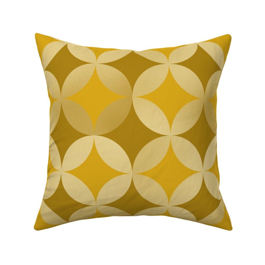 interlocking circles in brown and gold | large