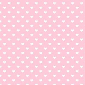 Baby Pink and White Hearts Small