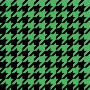 Houndstooth green and black minimalist pattern