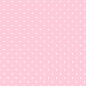 Baby Pink and White Polka Dots