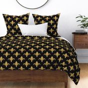 Fleur De Lys A - Black Gold - Large