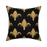 Fleur De Lys A - Black Gold - Large