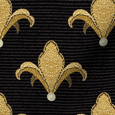 Fleur De Lys A - Black Gold - Large