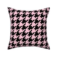 Baby Pink and Black Houndstooth