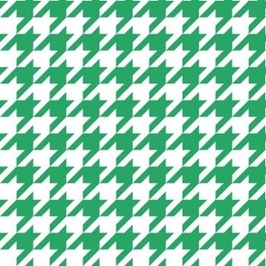 Houndstooth green and white minimalist pattern