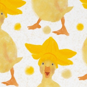 Large Daffodil Duckling Yellow Bathroom Nursery Wallpaper Bath towel
