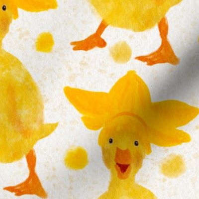 Medium Daffodil Duckling Yellow Bathroom Nursery Wallpaper Bath towel