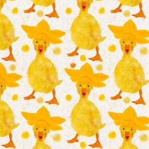 Medium Daffodil Duckling Yellow Bathroom Nursery Wallpaper Bath towel